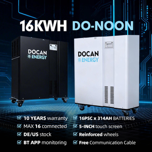 Docan EU US STOCK DO-NOON 51.2V 314Ah 300Ah 15kWh 16kWh Plug & Play Batería Solar LiFePO4 Preconstruida con WIFI, Móvil Vertical - Product Image 1