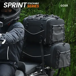 Tas jok motor, tas perjalanan berkendara motor jarak jauh luar ruangan yang dapat diperbesar kotak belakang kursi (poliester) Penutup tidak ada Model - Product Image 3