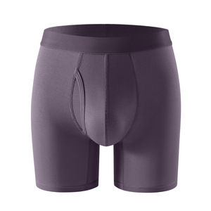 Sous-vêtements pour hommes en fibre de bambou en gros – Caleçons longs confortables et respirants en fibre de bambou – Boxers pour hommes – Sous-vêtements OEM - Product Image 6