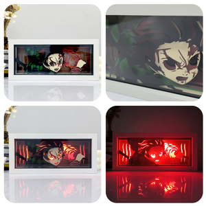 Lámpara de Escultura de Papel 3D de Anime Girl Zorro <span class=keywords><strong>Luffy</strong></span>, Caja de Luz LED Ultrafina, Manualidades de Cosplay, Envío desde Almacén de EE. UU. en 3 Días - Product Image 4