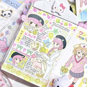 Phim hoạt hình đáng yêu Cô gái Hàn Quốc dán nhân vật guka vật liệu trang trí phong cách Y2K Sổ tay sổ lưu niệm truyện tranh Nhật Bản trang trí - Product Image 4