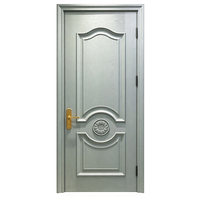 Porte intérieure en bois moderne et minimaliste OEM KX-45, portes affleurantes en polymère résistantes aux rayures, finies pour projets immobiliers de chambres à coucher
