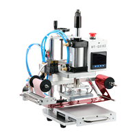 Mesin Hot Stamping Pneumatik Desktop KJ-WT-QS102 Semi-Otomatis dengan Pengumpan & Penggulung Foil, Pencetak Hot Foil Emboss Logo