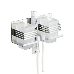 <span class=keywords><strong>Porte</strong></span>-<span class=keywords><strong>brosse</strong></span> <span class=keywords><strong>à</strong></span> dents <span class=keywords><strong>mural</strong></span> en acier inoxydable personnalisé de haute qualité avec verre - Product Image 1