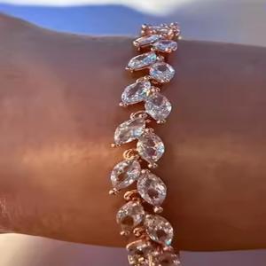 Latest 18K Classic <b>Bracelet</b> Simple Unique Design Real Diamond Studded <b>Bangle</b> Moissanite <b>Bracelets</b> & <b>Bangles</b> - Product Image 2