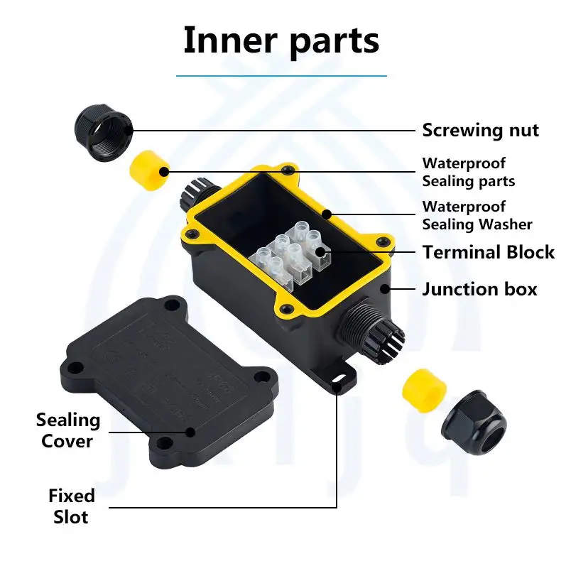 Small Style with Terminals Block Electrical 2 Way Outdoor Junction Box for Electrical Connections IP68