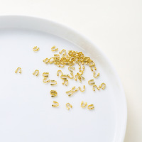 Fermoir en U plaqué or 14 carats, boucle fer à cheval, protège-fils en cuivre, accessoires de connecteurs de finition pour bijoux DIY