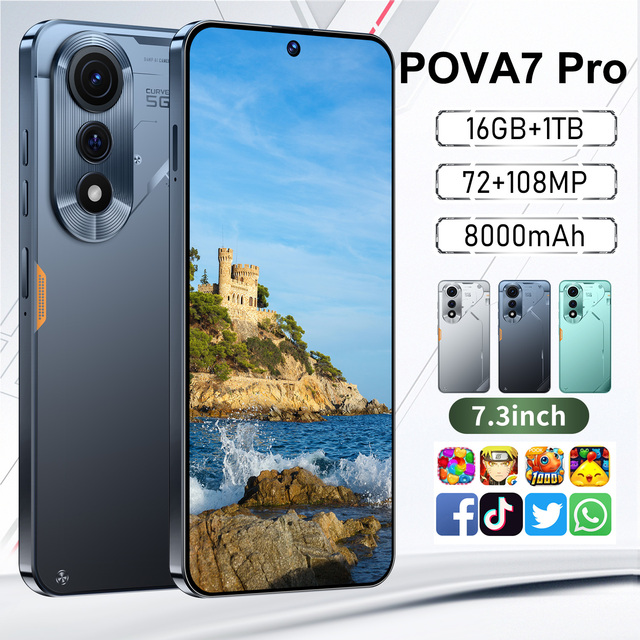 POCO Pova7 Pro 5G Global Version Smartphone 8 Gen 2 Octa Crore 16GB/1TB 120W HyperCharge 120Hz WQHD+ Display