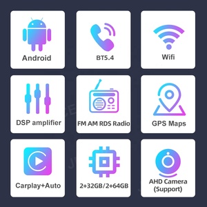 Fabrika kaynağı 7 inç 2 Din araba için DVD OYNATICI dört çekirdekli 2GB RAM 32/64GB ROM Carplay <span class=keywords><strong>Android</strong></span> oto navigasyon GPS amplifikatör RGB - Product Image 4