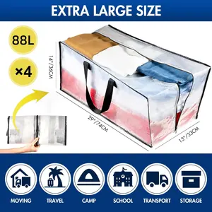 Extra Waterproof Moisture-proof Shopping Storage Bags Extra Large Capacity Waterproof Heavy Duty Moving Bags