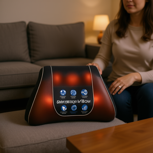 Coussin de massage Shiatsu rechargeable avec thérapie thermique pour le cou, le dos, la taille, les bras et les mollets - Product Image 2