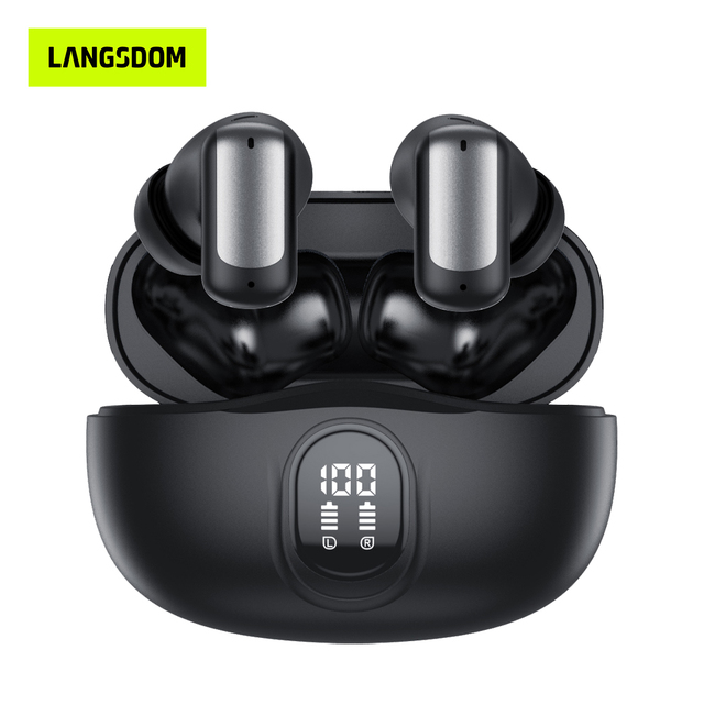 OEM Factory TWS In-ear Headphones Wireless Earphones with LED Display ANC Noise Cancellation ENC Gaming Bluetooth Earbuds