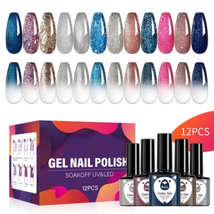 Lot de vernis à ongles nude en gros, 12 pièces, collection de vernis gel réfléchissant effet diamant, fournitures pour ongles OEM ODM - Product Image 5