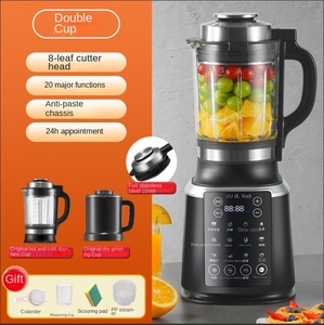 Licuadora y Exprimidor Comercial 2 en 1 Totalmente Automático, Control Táctil, 5+ Velocidades, Batería de 2000 mAh, Velocidad Variable, Función de Calentamiento, USB - Product Image 6