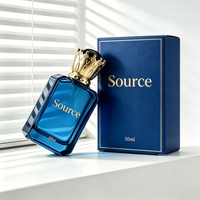 Flacons de parfum carrés vides personnalisables avec logo, avec bouchon couronne, flacon de parfum de luxe 50 ml avec boîte, 30 ml, 100 ml