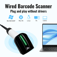 Lecteur de codes-barres laser filaire 1D et 2D JR-825, interface USB, produit en stock, lecteur de codes-barres 2D