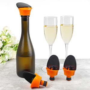 Tappo per bottiglia di vino frizzante all'ingrosso con Logo personalizzato in plastica accessori per vino regalo sottovuoto - Product Image 3