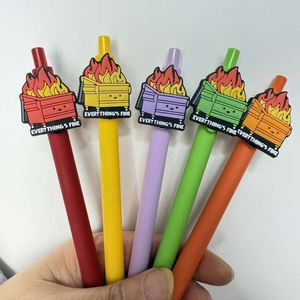 Back to Logo Plastic Ballpoint <b>Pen</b> With Torch Deco Clip School Supplies Gift - Product Image 4