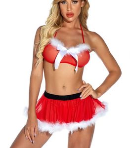 New Girl Hot Style Set Christmas See-through Sexy Lingerie Role Play - Product Image 5