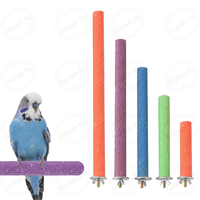 Accessoires de cage à oiseaux colorés pôle de support d'oiseau rugueux bâton de meulage de patte de perroquet en bois naturel