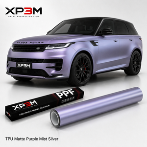 XP3M Matte Purple Mist Silver Matte Satin TPU Color PPF Car Color Shift PPF 7.5 Mil Self Healing Anti Scratch Anti Yellowing - Product Image 1