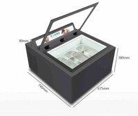 Vitrine à glaces portable de table, mini-congélateur à gelato pour café et bar