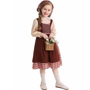 Costumes de conte de fées pour enfants, petite fille allumette, costumes de fermière pastorale pour les fêtes de carnaval - Product Image 1