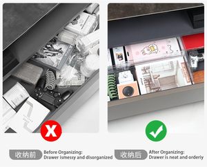 Séparateurs de tiroir extensibles et ajustables en plastique ABS pour couverts, ustensiles, cosmétiques et sous-vêtements - Product Image 3