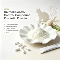 Poudre Probiotique Composée Certifiée GRAS à Ingrédients Multiples pour le Contrôle des Boules de Poils et la Santé Intestinale des Animaux – Usine de Fabrication OEM