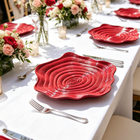 Assiettes de présentation spirales personnalisables de style américain avec finition brillante pour les fêtes de fin d'année et les mariages, colorées
