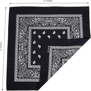 Foulard Oversize 100% <span class=keywords><strong>Cotone</strong></span> 27*27 Pollici, Grandi Bandane Paisley Stampate su Entrambi i Lati per Uomo e <span class=keywords><strong>Donna</strong></span> - Product Image 2