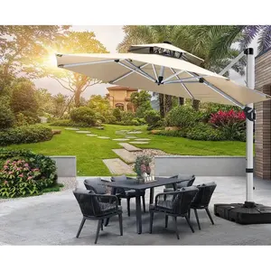 Paraguas de sol comercial de alta calidad para jardín y restaurante, sombrilla de piscina al aire libre de gran tamaño, Material de poliéster fuerte y duradero