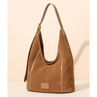 Sac à bandoulière pour femme en cuir de vachette givré tendance, sac rétro en cuir véritable, sac fourre-tout décontracté pour les trajets quotidiens