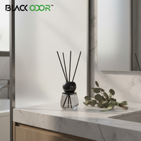 Diffuseur de bureau en verre NOIR, évaporation naturelle, parfum longue durée, élimination des odeurs, aromathérapie, parfum d'hôtel cinq étoiles