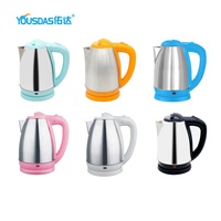 Bouilloire électrique en acier inoxydable de 1,8 L, colorée, prix de gros, YD-182A