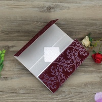 Nouvelles Idées de Produits Cartes de Mariage en Relief Flocage Vert Foncé Personnalisées et Cartes d'Invitation à Motif Velours