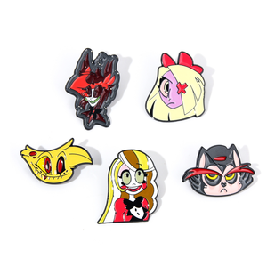 <span class=keywords><strong>Pin</strong></span> tedarikçisi toptan özel logo <span class=keywords><strong>pin</strong></span> rozeti toplu karikatür anime Hazbin otel tasarım metal sert yumuşak emaye iğne - Product Image 6