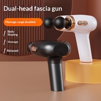 Pistol Pijat Fascia Multi-head Baru Elektrik 5-Kecepatan Tanpa Kabel untuk Relaksasi Otot Profesional, Pijat Bahu Leher, Pengisian Daya USB