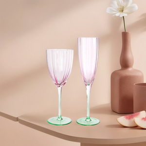 Taza de alto lujo de Color caramelo, cristal brillante, regalo creativo de cristal, fiesta, boda, copa de cristal rosa - Product Image 1