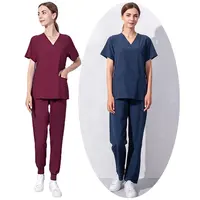 Hastane personeli üniformaları hemşire kostümü sıkı bayan Scrubs setleri takım hemşirelik giysileri evcil hayvan tımar giyim tıbbi malzemeler