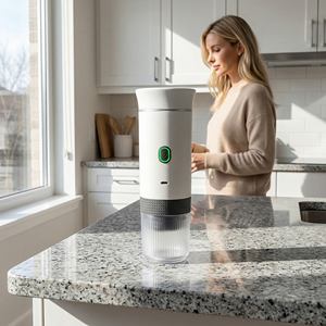 Cafetera Automática Semiautomática de Acero Inoxidable, Cafetera de Viaje a Batería con Bomba de Calentamiento Inalámbrica para Cápsulas - Product Image 5