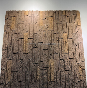 Revêtement mural en pierre artificielle PU, imperméable, moderne, léger, panneaux en mousse de polyuréthane pour une utilisation intérieure/extérieure, chambre à coucher, école - Product Image 1