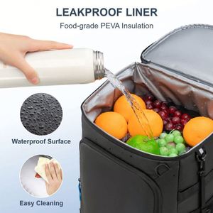 Sac à dos isotherme étanche pour camping, randonnée, pêche, pique-nique, livraison de repas, vin, bière, et autres aliments – Vente en gros - Product Image 4