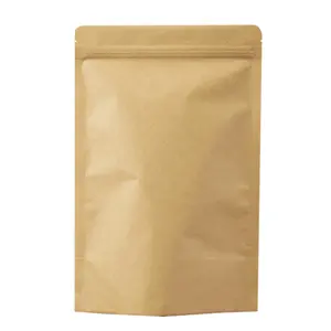 Geruchs neutrale Lebensmittel verpackung Mit Aluminium folie ausgekleideter Kraft papier beutel Zip Lock Mylar Bag