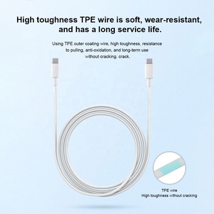 Venta al por mayor 1M tipo C a tipo C 3A Cable de carga rápida TPE Material ignífugo USB C Cable de datos para <span class=keywords><strong>iPhone</strong></span> 15 <span class=keywords><strong>Pro</strong></span> <span class=keywords><strong>Max</strong></span> 14 13 <span class=keywords><strong>12</strong></span> - Product Image 5