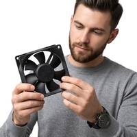 Ventilateur de refroidissement électrique 8025 24V/12V DC avec roulement à billes et pales en plastique pour équipement onduleur solaire, certifié OEM ODM ROHS