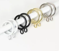 Anneau de rideau noir d'usine, solide, 32mm 38mm, en acier inoxydable, connecteur de boucle de bracelet à fermoir OT pour accessoires DIY, vente en gros