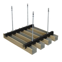 Top vente U fente aluminium bande déflecteur industriel métal linéaire bois déflecteur plafond pour décoration intérieure artistique plafonds