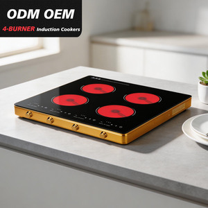 Industrial 4 Burner Induction Cooker Heavy Duty 5000W Stainless Steel Large Capacity Fast Heating Professional Induction <b>Stove</b> F - Product Image 5