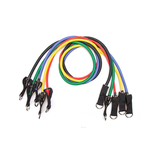Set de 11 Cuerdas Elásticas de Látex para Principiantes con Gancho de Mosquetón y Ojales, Equipo de Entrenamiento de Resistencia Progresiva OEM - Product Image 5